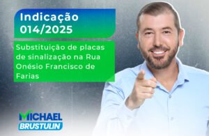 Substituição de placas de sinalização